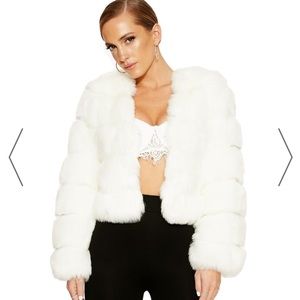 Naked Wardrobe Faux Fur Jacket